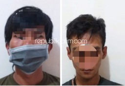 Dua Pemuda Pembobolan Gudang Besi Tua Di Bypass Krian - Balongbendo Diringkus