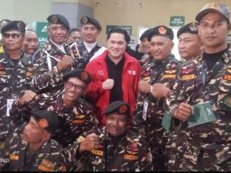 Libatkan Banser Jatim, Erick Thohir Apresiasi dan Bangga Pengamanan Stadion GOR Delta di Kualifikasi Piala Asia U-23