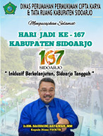 Dinas Perumahan Permukiman Cipta Karya dan Tata Ruang Kabupaten Sidoarjo Mengucapkan Selamat Hari Jadi ke 167 Sidoarjo