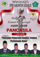 thumbnail Pimpinan dan Anggota DPRD Kabupaten Sidoarjo Mengucapkan Selamat Memperingati Hari Lahir Pancasila 1 Juni 2026
