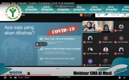 Siswa SMA Al Muslim Mengedukasi Masyarakat Soal Covid-19 Lewat Webinar