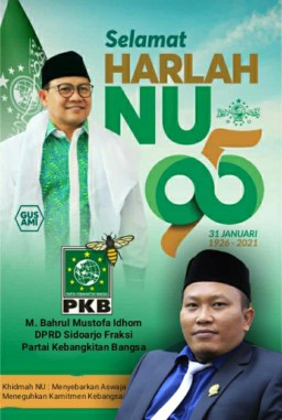 Anggota Fraksi PKB DPRD Sidoarjo M Bahrul Mustofa Ihdom Mengucapkan Selamat Harlah NU ke 95
