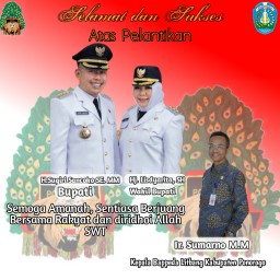Kepala Bappeda Litbang Ir Sumarsono MM Mengucapkan Selamat dan Sukses Atas Pelantikan Sugiri Sancoko dan Lisdyarita sebagai Bupati dan Wakil Bupati Ponorogo Per