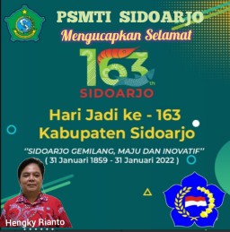 PSMTI Sidoarjo Mengucapkan Selamat Hari Jadi ke 163 Kabupaten Sidoarjo