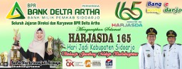 Seluruh Jajaran Direksi dan Karyawan BPR Delta Artha Sidoarjo Mengucapkan Selamat Hari Jadi Kabupaten Sidoarjo ke 165