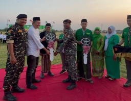 Mas lin Serahkan Bantuan 2 Unit Mobil dari Pemprov Jatim Saat Pembukaan PKD dan Diklatsar Ansor dan Banser Sidoarjo