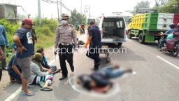 Gagal Mendahului Truk dari Kiri, Penumpang Motor Honda CBR Tewas Dibonceng Putranya yang Masih Pelajar