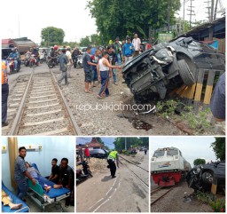 Hendak Reuni SMP di Malang, Expander Diseruduk KA Mutiara Selatan 1 Tewas, 6 Orang Terluka