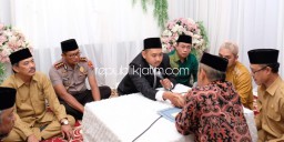 Kapolresta Sidoarjo, Wabup dan Ketua DPRD Sidoarjo Jadi Saksi Akad Nikah Putri Wartawan TV Nasional