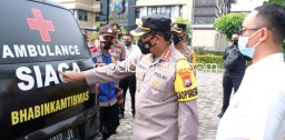 Kapolresta Sidoarjo Apresiasi Bhabinkamtibmas Sulap Mobil Pribadi Jadi Ambulan Layani Pasien Covid-19