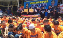 Sebulan, Polresta Sidoarjo Gulung 76 Tersangka Pengedar Narkoba