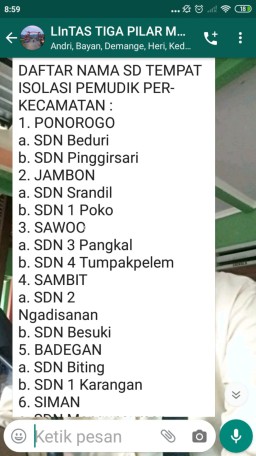 Kabar Puluhan Gedung SD di Ponorogo Dijadikan Tempat Isolasi Pemudik Dianggap Dinas Hoax