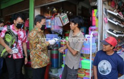 Wabup Sidoarjo Sosialisasi Penerapan PSBB, Pedagang Tak Pakai Masker Disanksi Penutupan