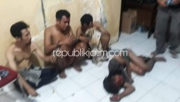 Usai Dimassa Warga Taman, 4 Pencuri Kabel Telkom Asal Surabaya Lebaran Dibui