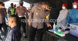 Antisipasi Peningkatan Jumlah Pengunjung, Kapolres Ponorogo Cek Dua Pos Penyekatan di Perbatasan