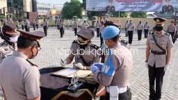 Mujito Jabat Wakapolres Trenggalek, Kabagops dan Kapolsek Sidoarjo Kota Baru Wajib Aktif Tangani Covid-19