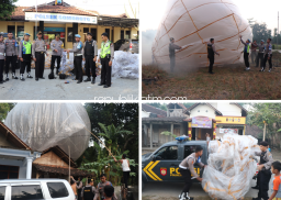 Dianggap Membahayakan, Polres Ponorogo Sita Puluhan Balon Udara