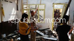 Rumah Kosong Milik Ketua RW di Jabon Ludes Terbakar