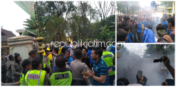 Demo Kritisi Kepemimpinan Bupati, Aktivis PMII Sidoarjo Bentrok dengan Satpol PP