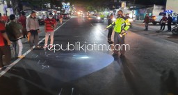 Penyeberang Jalan Tersenggol Motor Jupiter Hingga Terjatuh, Tewas Tertabrak Mio di Waru Sidoarjo