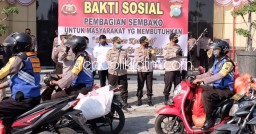Alumni Akpol 1991 Bagikan 3.000 Paket Sembako untuk Warga Terdampak Covid-19 di Sidoarjo