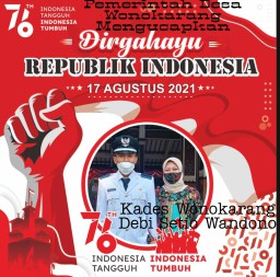 Pemerintah Desa Wonokarang, Kecamatan Balongbendo Mengucapkan Dirgahayu Republik Indonesia ke 76
