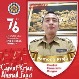 Camat Krian, Ahmad Fauzi Mengucapkan Dirgahayu Republik Indonesia ke 76