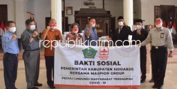 Maspion Grup Sumbang 10 Ton Beras dan 25.000 Masker untuk Warga Sidoarjo Terdampak Covid-19