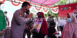 Kendarai Trail, Forkopimda Pantau Vaksinasi Covid-19 Warga Kampung Kepetingan di Sidoarjo