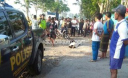 Motor Tersenggol Truk, Warga Tulangan Tewas di Jalan Raya Krembung