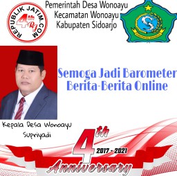 Pemerintah Desa Wonoayu Mengucapkan Selamat Hari Ulang Tahun republikjatim.com ke 4 Tahun