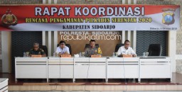 Jelang Pilkades Serentak, Polresta Sidoarjo Gelar Rakor Pengamanan