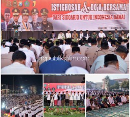 Jelang Pelantikan Presiden dan Wapres, Pejabat dan Masyarakat Sidoarjo Doa Bersama