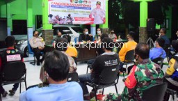 Cangkrukan di Porong, Kapolresta Sidoarjo Berharap Kampung Tangguh Semeru Terus Dijalankan