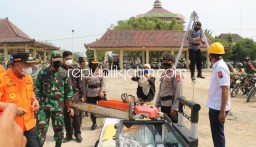 Bupati Ponorogo Pimpin Apel Kesiapan Pasukan Penanggulangan Bencana Hidrometeorologi