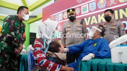 Sasar Pelosok Desa, Polresta Sidoarjo Gandeng IPSI Penuhi Target Vaksinasi 100 Persen