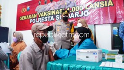 Kejar Target, Sidoarjo Genjot Vaksinasi 1.000 Lansia Sasar Sejumlah Balai RW