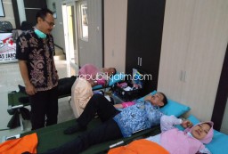 Puskesmas Jabon Gelar Baksos Donor Darah