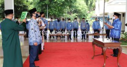 Cegah Penyebaran Covid-19, 324 Pejabat Fungsional Sidoarjo Dilantik di Tiga Lokasi Berbeda