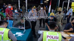 Operasi Yustisi Malam Hari Dipimpin Kapolresta Sidoarjo, Sidang 53 Pelanggar Protokol Kesehatan