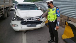 Tabrakan Beruntun Pajero, Avanza, Sigra dan Innova di Tol Sidoarjo - Gempol Kerugian Capai Rp 20 Jutaan