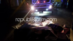 Motor Selip Gara-Gara Saluran Air Tinggi, Mahasiswi Asal Gresik Tewas Tertabrak Truk Trailer di Wedoro Waru
