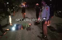 Hindari Jalan Berlubang, Dua Motor Honda Bertabrakan di JL Raya Dungus Sukodono, 1 Pekerja Tewas 1 Terluka