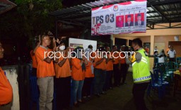 Kendarai Motor, Kapolresta Sidoarjo dan Jajaran Patroli Malam Jelang Pilkades di Wilayah Perbatasan