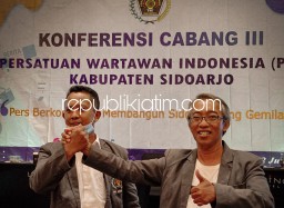 Kalahkan Sugeng, Mustain Terpilih Ketua PWI Sidoarjo Periode 2022 - 2025 Gantikan Abdul Rouf