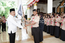 Wabup Berangkatkan Kontingen Pramuka Sidoarjo ke Raimuna Nasional XII di Cibubur