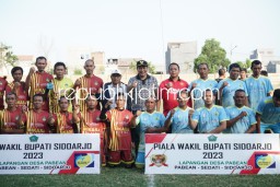 Harus Mampu Beri Contoh Baik, Pertandingan Sepakbola Nostalgia U - 45 Berebut Piala Wabup Sidoarjo