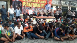 Dianggap Meresahkan, Ratusan Preman Diringkus Petugas Polresta Sidoarjo