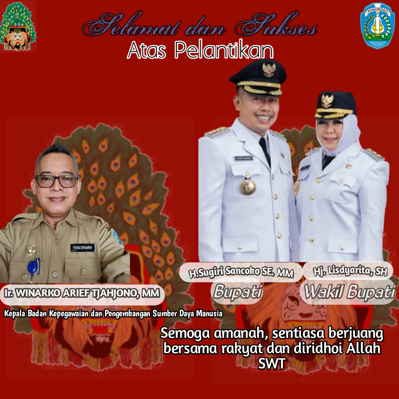 Ucapan Kepala Badan Kepegawaian dan SDM Pemkab Ponorogo