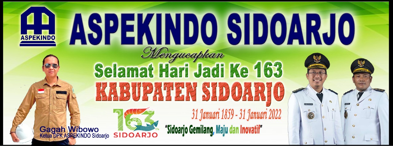 Aspekindo Sidoarjo Mengucapkan Selamat Hari Jadi ke 163 Kabupaten Sidoarjo